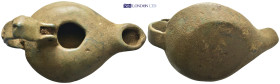 Bronze oil lamp. (96mm, 184.4 g)