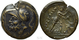 BRUTTIUM. The Brettii. Ae Double or Didrachm (Circa 208-203 BC)