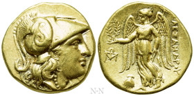 KINGS OF MACEDON. Alexander III 'the Great' (336-323 BC). GOLD Stater. Abydos