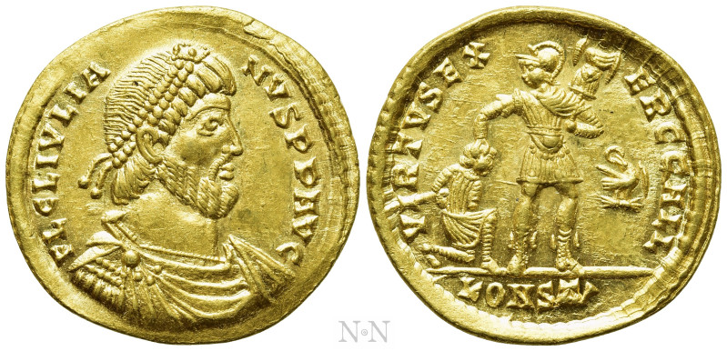 JULIAN II APOSTATA (360-363). GOLD Solidus. Arelate. 

Obv: FL CL IVLIANVS P P...