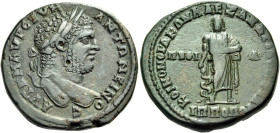 THRACE. Philippopolis. Caracalla, 198-217. (Bronze, 30 mm, 19.35 g, 1 h), 215. AYT K M AYP CEYH - ANTΩNEINO-C Laureate bust of Caracalla to right, see...