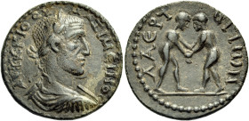CILICIA. Laertes. Maximinus I, 235-238. 4 Assaria (Bronze, 24 mm, 6.41 g, 12 h). AYT K Γ ΙΟ ΟΥ - ΜΑΞΙΜEINΟϹ Laureate, draped and cuirassed bust of Max...