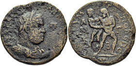 CILICIA. Tarsus. Balbinus, 238. Hexassarion (Bronze, 33 mm, 24.40 g, 6 h). ΑΥΤ ΚΑΙϹ Δ ΚΑΙΛ ΒΑΛΒΕΙΝΟΝ ϹΕΒ / Π - Π Laureate, draped and cuirassed bust o...