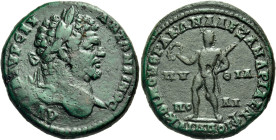 THRACE. Philippopolis. Caracalla, 198-217. (Bronze, 30.5 mm, 17.29 g, 7 h), 215. ΑΥΤ Κ Μ ΑΥΡ CΕΥ ΑΝΤΩΝΙΝΟC Laureate bust of Caracalla to right, seen f...