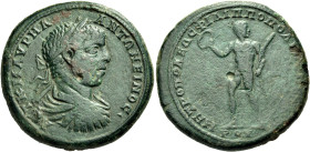 THRACE. Philippopolis. Elagabalus, 218-222. (Bronze, 30 mm, 16.78 g, 1 h). ΑΥΤ Κ Μ ΑΥΡΗΛ ΑΝΤΩΝΕΙΝΟC Laureate, draped and cuirassed bust of Elagabalus ...