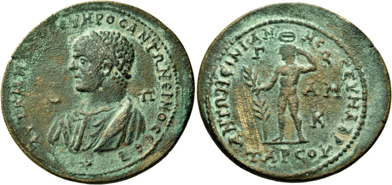 CILICIA. Tarsus. Caracalla, 198-217. (Bronze, 36.5 mm, 23.07 g, 12 h). AYT KAI M...