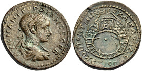 PONTUS. Neocaesarea. Gordian III, 238-244. Tetrassarion (Bronze, 30 mm, 17.39 g, 6 h), year ΡΟΗ = 178 = 241/2. ΑΥ Κ Μ ΑΝΤ ΓΟΡΔΙΑΝΟϹ ϹϵΒ Laureate, drap...