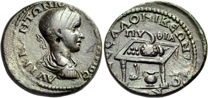 MACEDON. Thessalonica. Gordian III, 238 -244. Triassarion (Bronze, 25 mm, 9.09 g...
