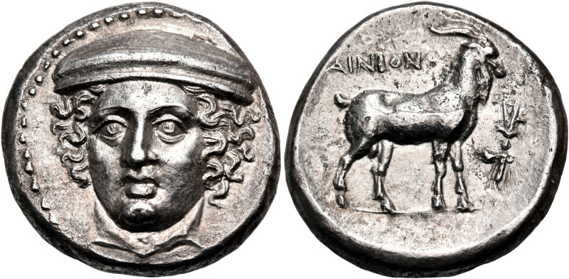 THRACE. Ainos. Circa 356-350 BC. Tetradrachm (Silver, 25 mm, 14.84 g, 12 h). Hea...