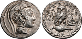 ATTICA. Athens. 132/1 BC. Tetradrachm (Silver, 31 mm, 16.90 g, 11 h), New style "stephanephoric" coinage, struck under the magistrates Dorotheos, Diop...