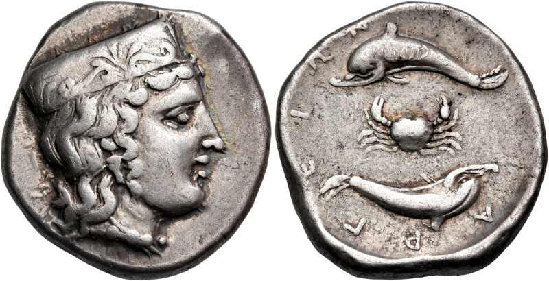 ARGOLIS. Argos. Circa 370-350 BC. Stater (Silver, 23 mm, 12.19 g, 12 h). Head of...