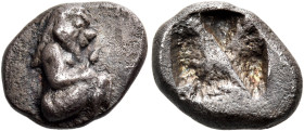 THRACO-MACEDONIAN REGION. Berge (previously identified as either Lete or Siris). Circa 525-480 BC. Trihemiobol or 1/8 Stater (Silver, 10.5 mm, 1.19 g)...
