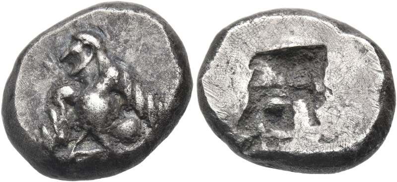 ASIA MINOR. Uncertain mint. Circa 520 BC. Drachm (Silver, 13 mm, 3.54 g). Bearde...