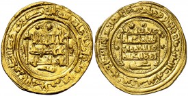 AH 406. Califas Hammudíes. Ali al-Nasir, a nombre de Hixem II. Al Andalus. Dinar. (V. 726, como dirhem) (Prieto 59d). 4,16 g. Acuñación muy cuidada, c...