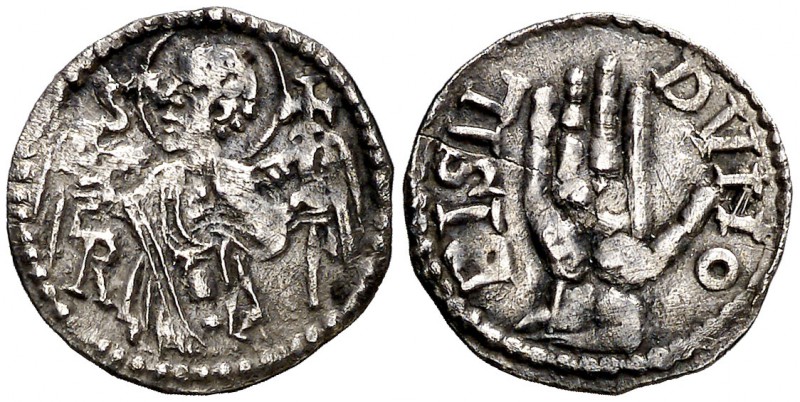 Comtat de Besalú. Guillem II y Bernat II (1052-1066). Besalú. Diner. (Cru.V.S. 8...