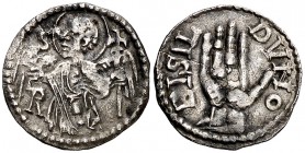 Comtat de Besalú. Guillem II y Bernat II (1052-1066). Besalú. Diner. (Cru.V.S. 85 var) (Balaguer 90 var) (Cru.C.G. 1891). 0,64 g. Sin puntuación al in...