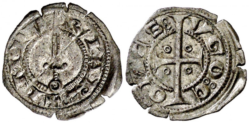 Comtat d'Empúries. Hug V (1269-1277). Empúries. Òbol. (Cru.V.S. 104) (Balaguer 1...
