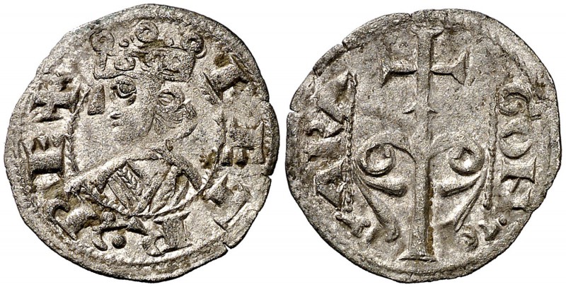 Pere I (1196-1213). Aragón. Dinero Jaqués. (Cru.V.S. 302) (Cru.C.G. 2116). 0,78 ...