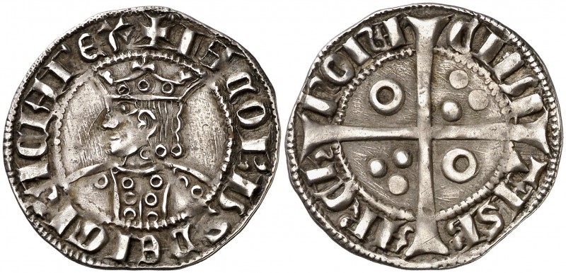 Jaume II (1291-1327). Barcelona. Croat. (Cru.V.S. 335) (Cru.C.G. 2152). 3,18 g. ...