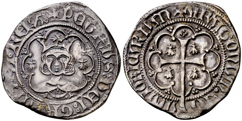 Pere III (1336-1387). Mallorca. Ral. (Cru.V.S. 450 var) (Cru.C.G. 2262a var). 3,...