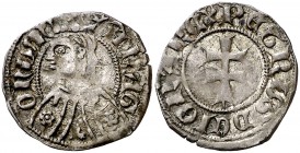 Pere III (1336-1387). Aragón. Dinero jaqués. (Cru.V.S. 463.2) (Cru.C.G. 2276b). 0,90 g. Buen ejemplar. Ex Áureo 20/04/2005, nº 165. Muy rara y más así...