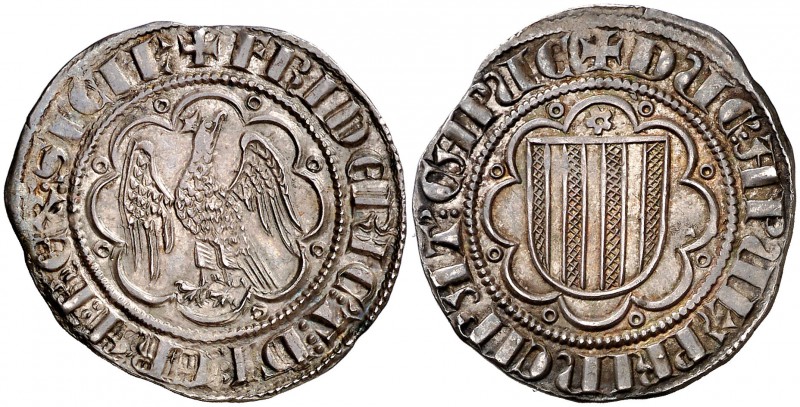 Frederic III de Sicília (1296-1337). Sicília. Pirral. (Cru.V.S. 564) (Cru.C.G. 2...