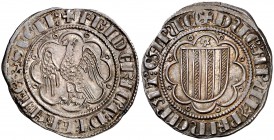 Frederic III de Sicília (1296-1337). Sicília. Pirral. (Cru.V.S. 564) (Cru.C.G. 2552) (MIR. 184). 3,32 g. Bella. Preciosa pátina. Ex Calicó 26/02/1987,...