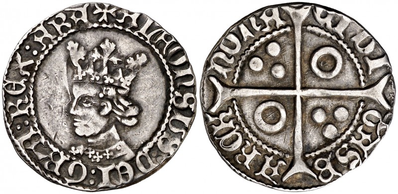 Alfons IV (1416-1458). Barcelona. Croat. (Cru.V.S. 815.2) (Badia 466) (Cru.C.G. ...