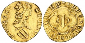 Alfons IV (1416-1458). València. Mig timbre. (Cru.V.S. 861) (Cru.C.G. 2906). 1,23 g. Comprada por Xavier Calicó en trato privado en 1972. Ex Colección...