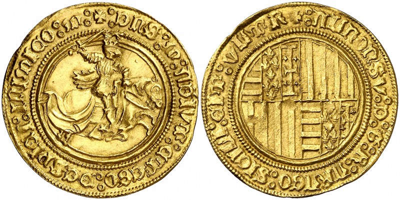 Alfons IV (1416-1458). Nàpols. Alfonsí d'or. (Cru.V.S. 883) (Cru.C.G. 2928) (MIR...