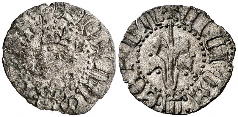 Joan II (1458-1479). Girona. Diner rocabertí. (Cru.V.S. 951.3) (Cru.C.G. 2990a)....