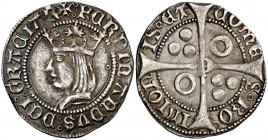 Ferran II (1479-1516). Perpinyà. Croat. (Cru.V.S. 1156.3) (Badia anv. 912 y rev. 915) (Cru.C.G. 3075d) (Cal. 121). 3,07 g. Leves rayitas en anverso. E...