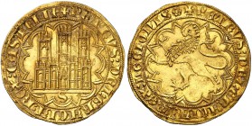 Pedro I (1350-1368). Sevilla. Dobla de 35 maravedís. (AB. 369) (M.R. 9.1). 4,56 g. Muy bella. Brillo original. Precioso color. Comprada por Xavier Cal...