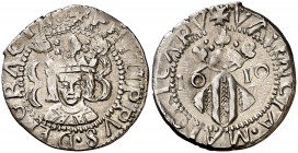 1619. Felipe III. Valencia. 1 divuitè. (Cal. 515) (Cru.C.G. 4361g). 2,76 g. Extraordinario ejemplar. Perfectamente redonda y bien acuñada. Ejemplar de...