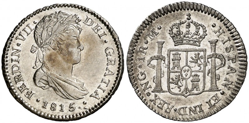 1815. Fernando VII. Guatemala. M. 1 real. (Cal. 1118). 3,45 g. Bella. Brillo ori...