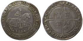 Edward VI 1553/2 silver Crown mm Tun
