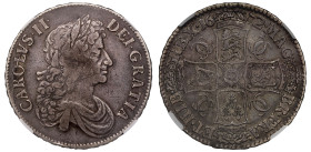 VF30 | Charles II 1672 silver Crown