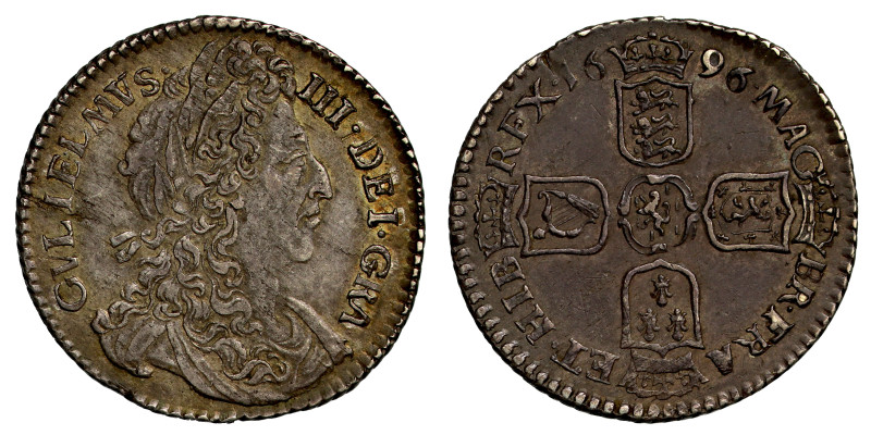 William III (1694-1702), Pattern silver Sixpence, 1696, fine work, more finely e...