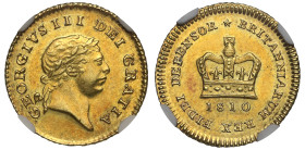MS62 | George III 1810 gold Third Guinea