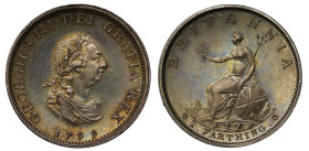 George III 1799-dated silver Pattern Farthing by W J Taylor