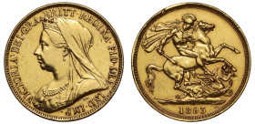 Victoria 1893 gold Two Pounds