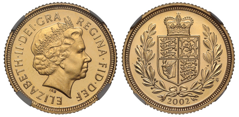 g Elizabeth II (1952-2022), gold proof Half Sovereign, 2002, Golden Jubilee issu...