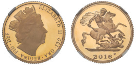 PF69 UCAM | Elizabeth II 2016 gold proof Half Sovereign