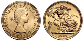 MS64 | Elizabeth II 1966 gold Sovereign