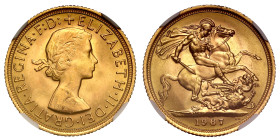 MS66 | Elizabeth II 1967 gold Sovereign