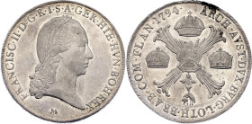 Austrian Netherlands 1 Kronentaler / 1 Crocione 1794 M