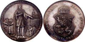 Austria Silver Medal "Coronation of Maria Anna as Queen of Bohemia, Prague" 1836 MDCCCXXXVI PCGS UNC