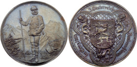 Austria 2 Gulden 1889 Bronze Medal "Shooting Festival in Graz" PCGS SP63