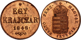 Hungary 1 Krajczar 1848 Clash Marks Error