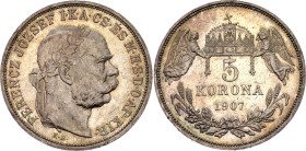 Hungary 5 Korona 1907 KB